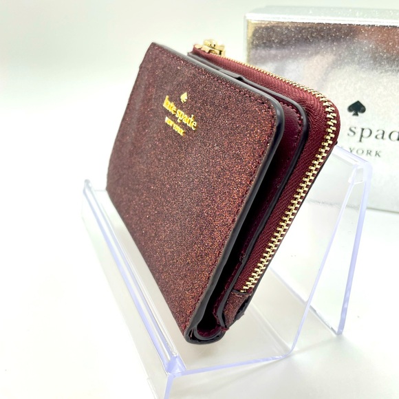 NIB Kate Spade ♠️ Glitter Compact Wallet in Deep Nova - Picture 3 of 9